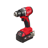 Masina de insurubat / gaurit compacta Milwaukee M18™ BLDDRC + 2 acumulatori M18™ + incarcator M12/M18 + cutie din plastic