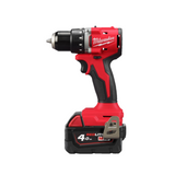 Masina de insurubat / gaurit compacta Milwaukee M18™ BLDDRC + 2 acumulatori M18™ + incarcator M12/M18 + cutie din plastic