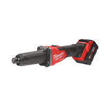 Polizor drept Milwaukee M18 FUEL™ FDGRB + 2 acumulatori M18™ 5 Ah+ incarcator M12/M18 + cutie din plastic