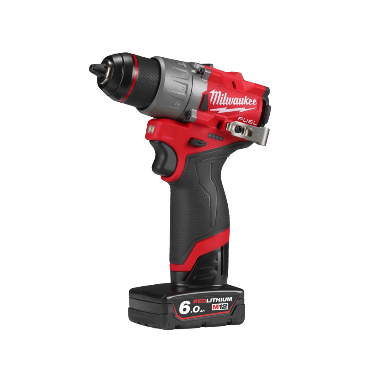 Masina de insurubat / gaurit subcompacta Milwaukee M12 FUEL™ FDD2 + 2 acumulatori M12™ + incarcator M12 + cutie din plastic