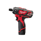 Masina de insurubat subcompacta Milwaukee M12™ BD-202C + 2 acumulatori M12™ 2 Ah + incarcator M12 + cutie din plastic